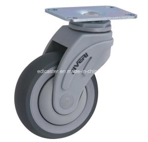 Quality Fiveri 4&quot; 135kg Plate Swivel TPR Caster K5204-736 with Plastic Bracket Diameter 100mm wholesale