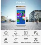 Waterproof Advertising LCD Display Floor Standing 86inches 98inches 8ms