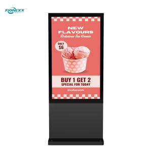 Quality 43 inch Black Android Outdoor Fanless Vertical Digital Totem wholesale