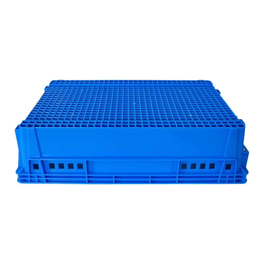 Supermarket Storage Mesh Turnover Box Eco-Friendly PP Plastic Crate Stackable with Logo
