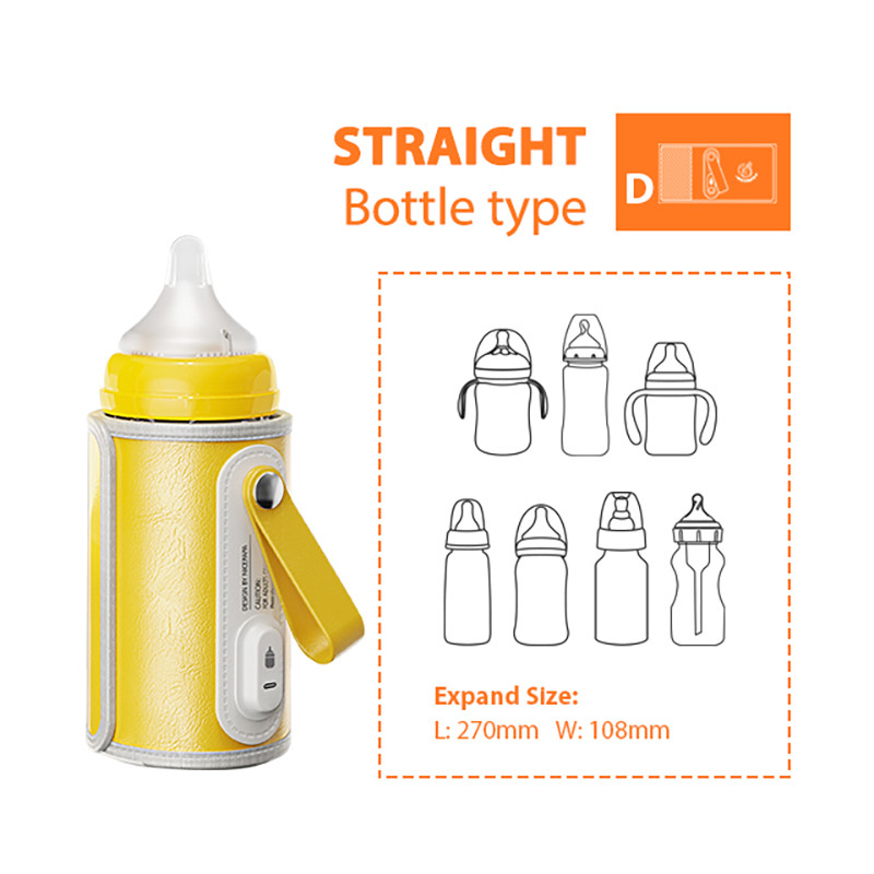 Heated Feeding Infant Bottle Warmer USB PVC Free Insulation Thermostat For Travel