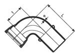 Zinc Spaying Ductile Iron Fittings Socket Spigot 90 Degree Pipe Elbow