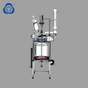 Quality Double Layer Glass Reactor PTFE Sealing Stainless Steel Frame wholesale