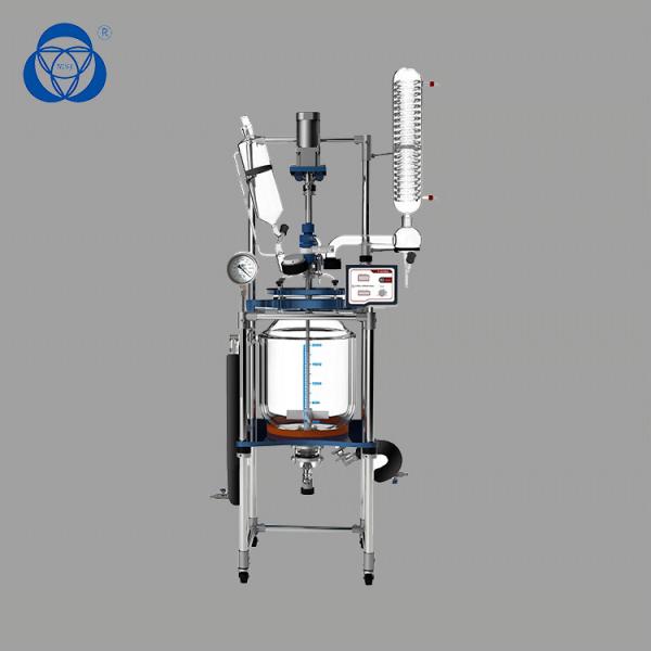 Transparent Lab Glass Reactor , Jacketed Glass Reactor Explosion Proof High