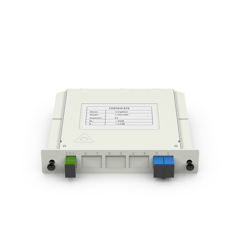 SC APC UPC Fiber Optic Splitter , Cassette Type LGX Box PLC Splitter
