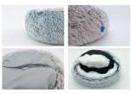 Soft Plush Round Donut Faux Fur Washable Dog Bed 23.6 Inch 60cm