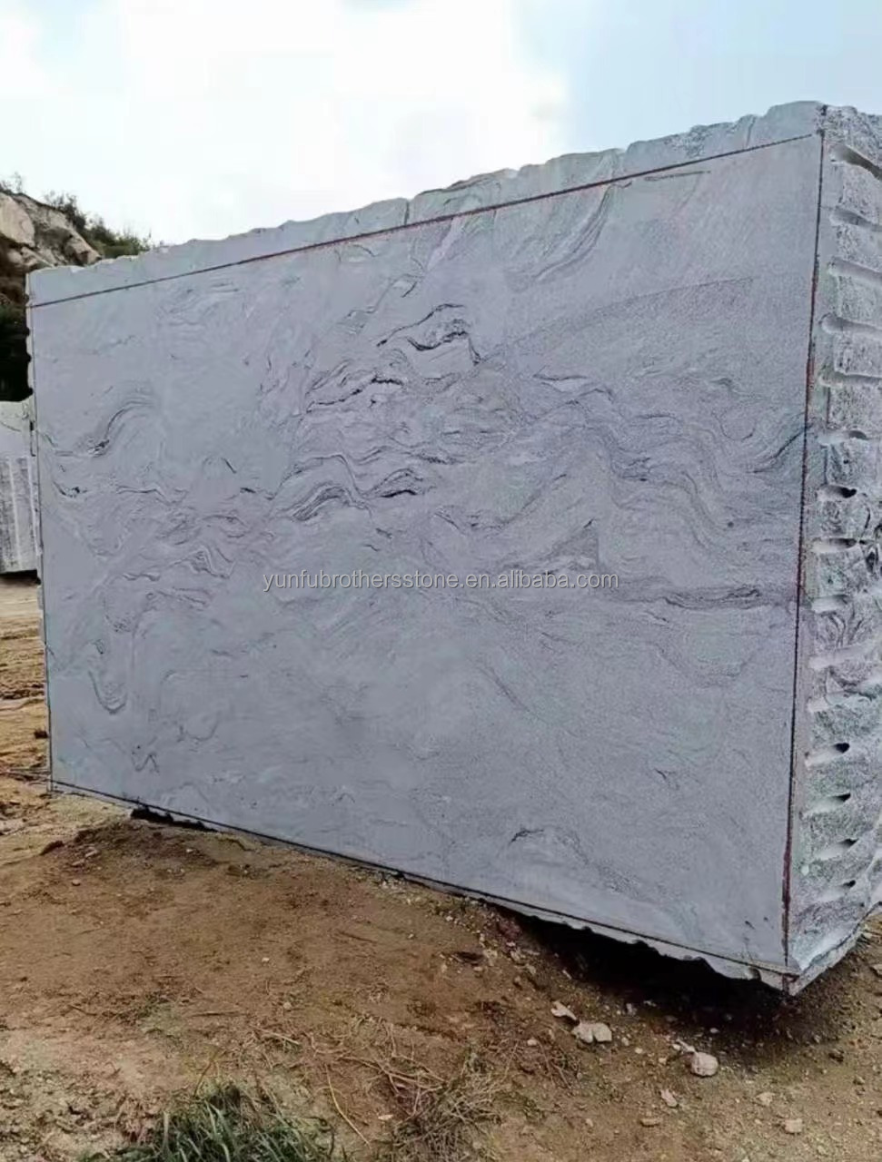 Low Per Square Foot Viscon White Granite Slabs for Modern Villa Exterior Wall Cladding