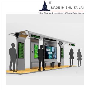 Quality Passagers Waiting L8700mm 2500nit Solar Bus Stop wholesale