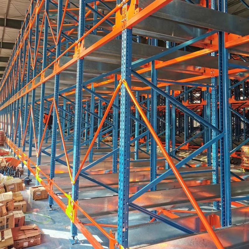 Heavy Duty Warehouse Storage Radio Shuttle Racking System Steel Powder Coating Surface Treatment