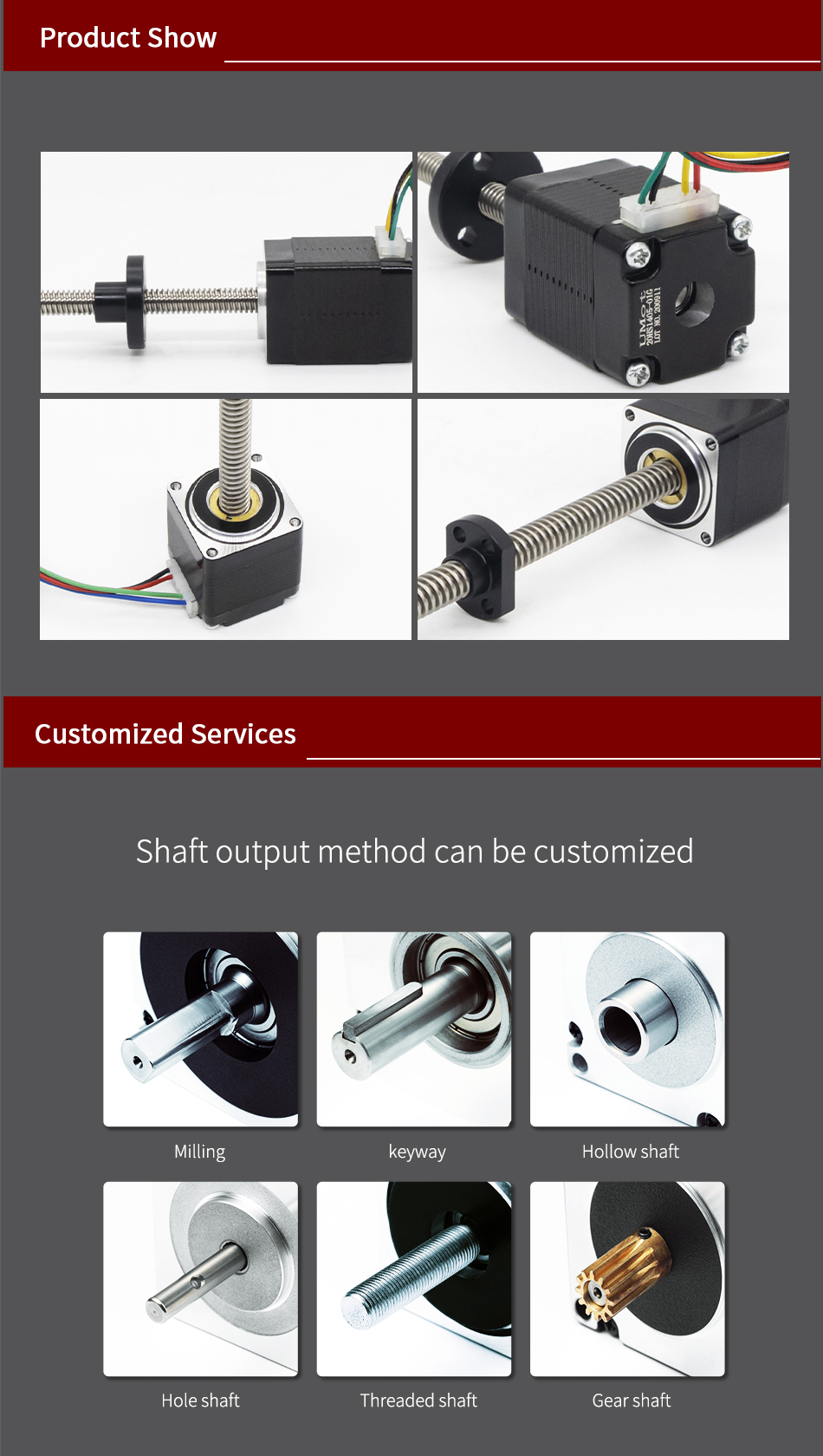 Top-Selling 1.8 Degree Nema 8 T5/T8/T10 Trapezoidal Thread Screw Stepper Linear Motor