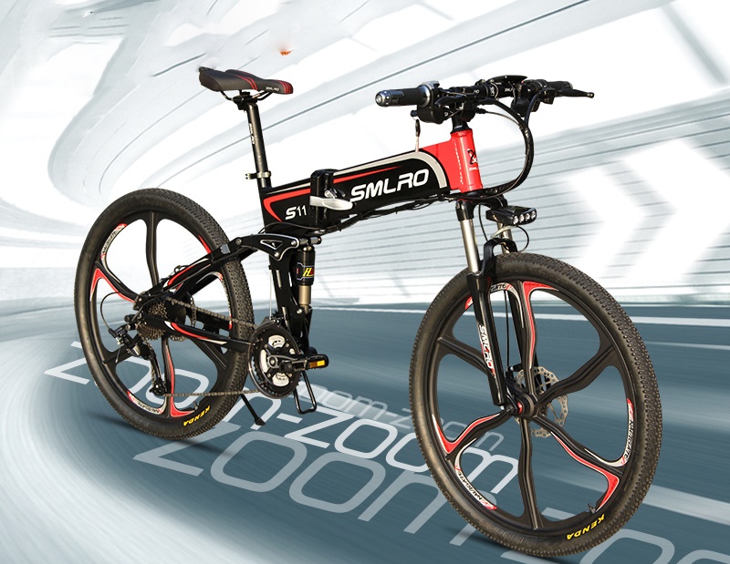 SMLRO Folding 26 Electric Bike With 13AH Lithium Battery 1.95 Width