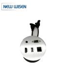 110v-240v European Desk Socket Outlets Round Multi Plug 100mm