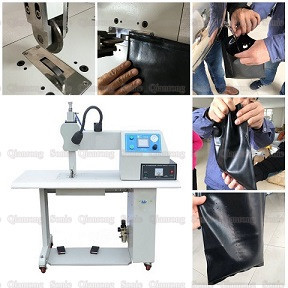 Longitudinal Ultrasonic Sewing Machine , Ultrasonic Embossing Machine Vibration For Special Thicker TPU Material
