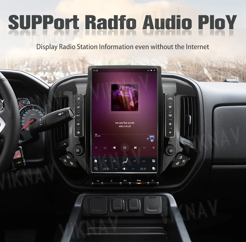 14.4 Inch Android Car Head Unit For 2013-2020 Chevroler Silverado Gmc Sierra Multimeida Player GPS Navigation Carplay