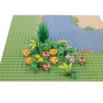 100pcs ABS colorful city field streetscape accessories plant mushroom building