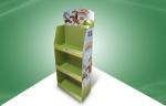Supermarket Product Cardboard Free Standing Display Units with Three shelf