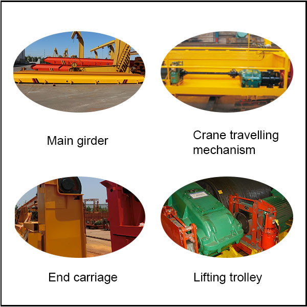 Steel coil lifting double girder overhead crane for sale