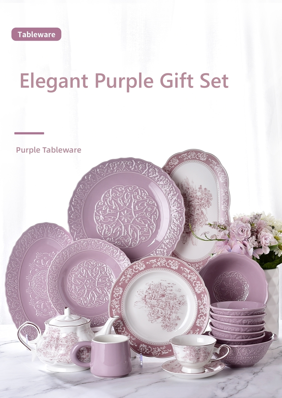 Ceramic Valentine'S Day Porcelain Gift Set For St Valentin Under Glazed