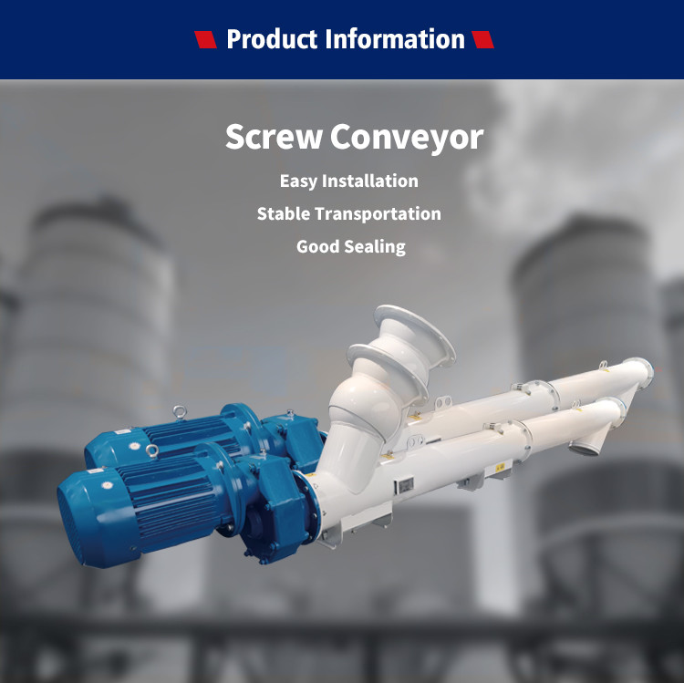 Cement Sand Screw Conveyor System For Concrete Mixing Plant