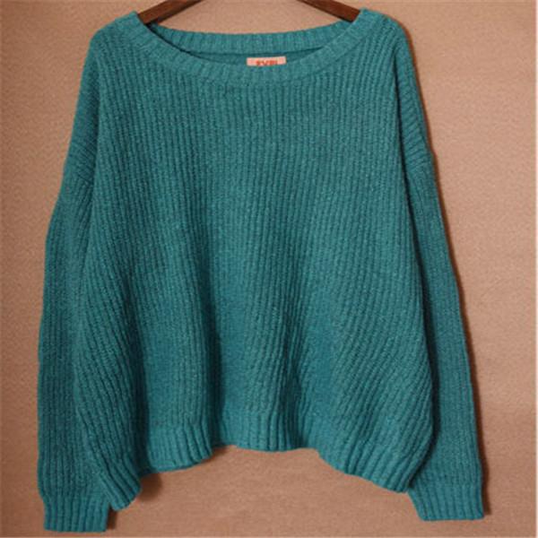 Plus Size Ladies Sweates/Women'S Cool Sweater 3colors Casual And Fashion blue