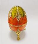 Luxury Faberge Easter Eggs Elegant Enamel jewlery box Crystal Egg Trinket box
