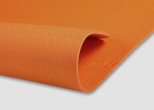 Quality Single Layer TPE Portable Yoga Mat , Durable Orange Yoga Mat Skid Resistance wholesale