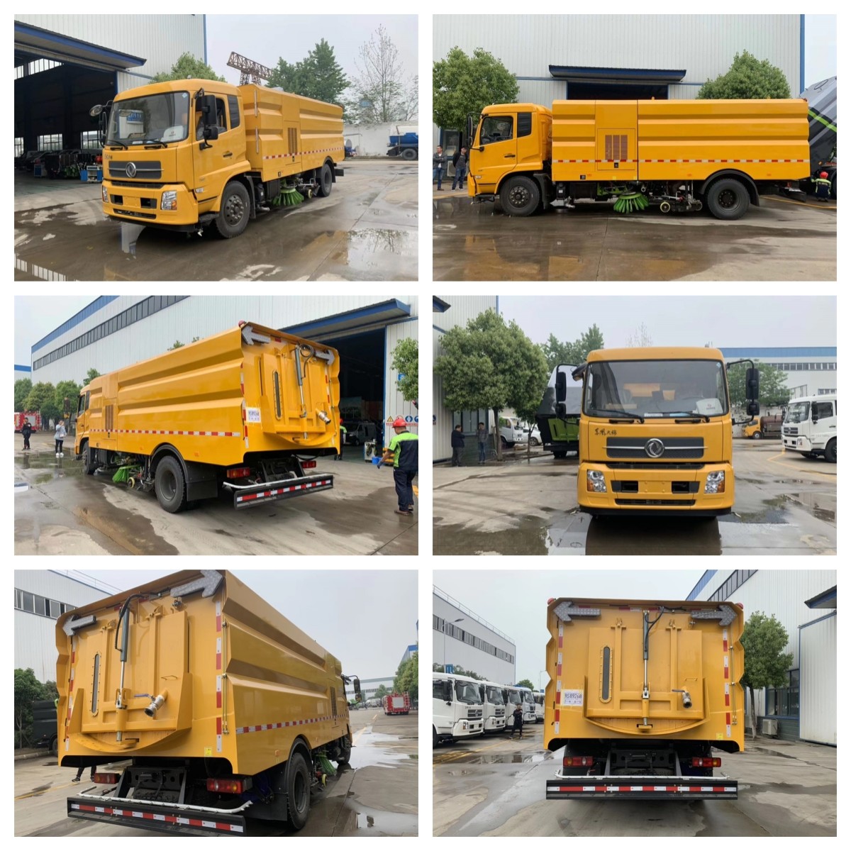 Customizable and Durable 9 cbm Water Tank and 7 cbm Dust Waste Tank Sweeper Truck