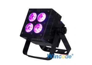 Quality 4×18W RGBLWA+UV 7 in 1 LED Par Light, LED Flat Par Light, LED Uplight For Wedding Dj Events wholesale