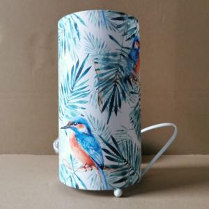 Quality Palm Birds Print Cylindrical Simple Modern Table Lamp H200m 3 Ball Feet wholesale