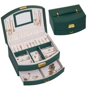Quality Luxury Jewelry Display Box PU Leather Jewellery Box For Ring / Necklace Storage wholesale