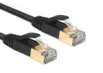 RJ45 Shielded Cat 7 Network Cable , Black Color Cat 7 Ethernet Cable