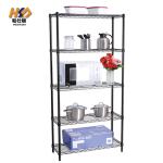Chrome Powder Coated Metal Storage Wire Shelf 4 Tiers For Kitchen Restaurant