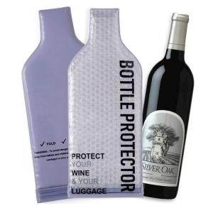 Quality Leak Proof PVC Plastic Bubble Wrap Wine Bags , Reusable Wine Bottle Protector wholesale