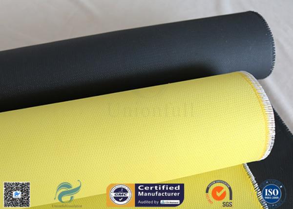 High - Temp 260℃ Alkali Free 0.45mm Yellow Color Silicone Coated Fiberglass