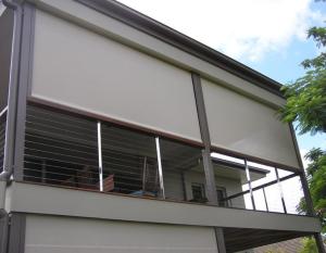 Quality 230V Custom Blackout Roller Shades Electric Outdoor Zip Track 100cm wholesale