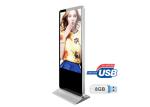 Indoor Advertising player Free Standing LCD Display 55 Inch Built-In Media