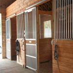 Bamboo Board Metal Horse Fence Stable Panel With Durable Sliding Door