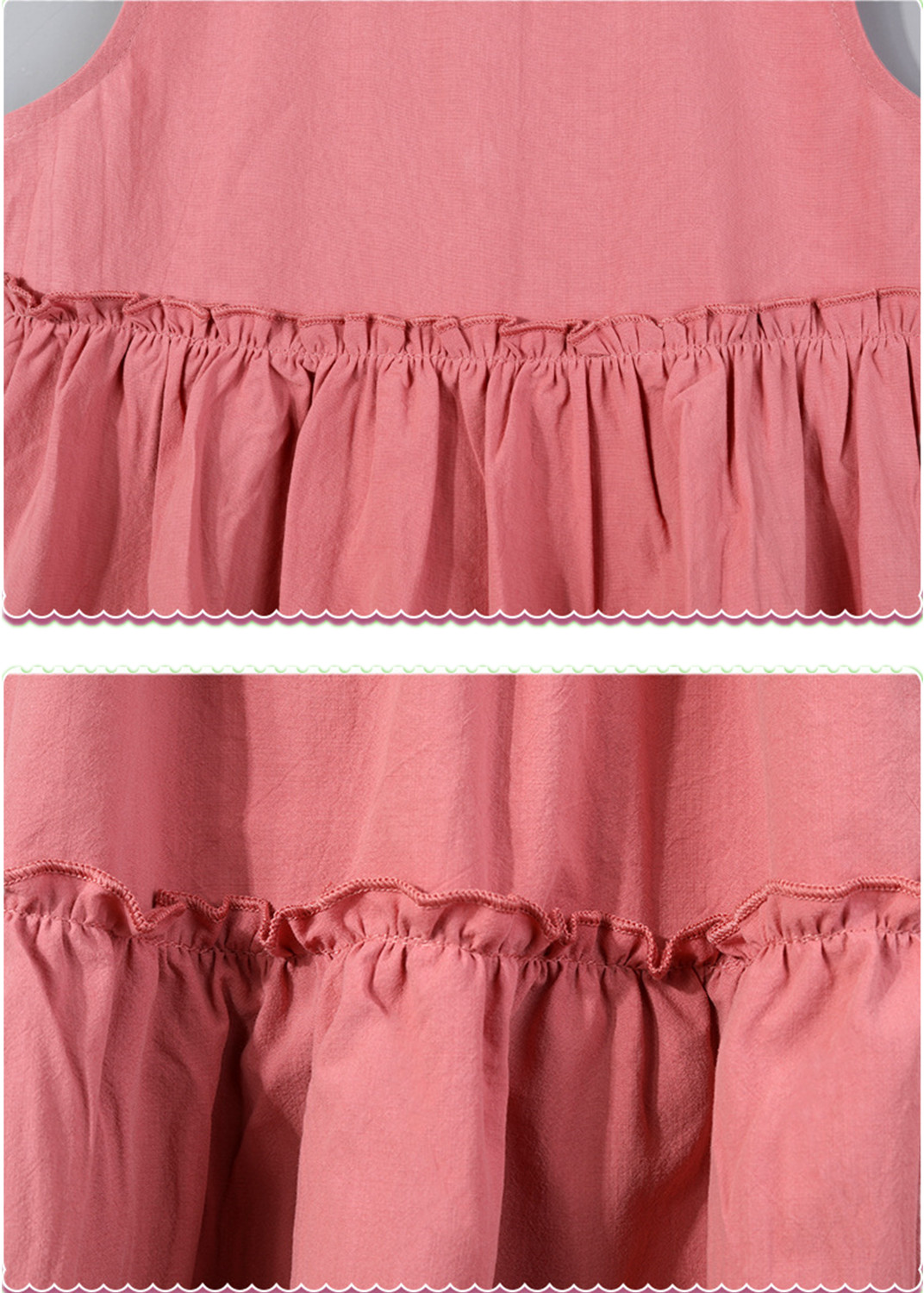 Girls Everyday Casual Dresses Pleated Linen Cotton Kids Summer Children'S Clothing