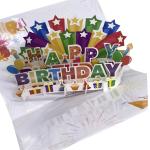 Musical LED 3D Happy Birthday Cards Pop-Up Accepted OEM Service