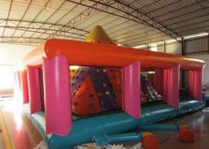 Quality Colourful Iceberg Floating Climbing Wall , Commercial Inflatable Rock Climbing Wall PVC inflatable climbing wall games wholesale