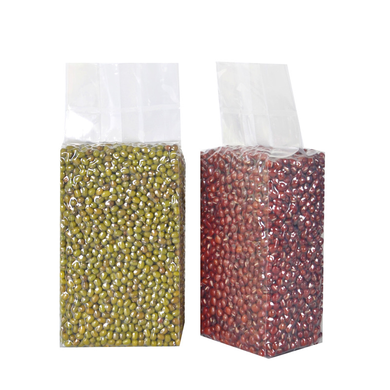 Customized Transparent Vacuum Bag With Miscellany Grain Print Recyclable Offset Surface For Food Industrial Use
