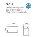 Wc Wall Mounted Washdown Toilet Wall Hung Toilet Bathroom Wall Hung Ceramic