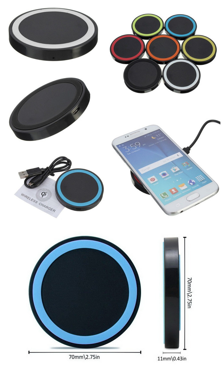 Desktop Mobile Phone QI Fast Wireless Charger , Universal Micro Usb Charger
