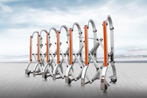 Street Retractable Crowd Control Gate Expandable Barrier Of  Aluminium Alloy
