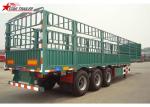 Q345 Carbon Steel Dropside Tipping Trailer , Roof Opened Drop Side Trailer