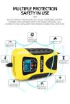 high quality 7 Segment Multibattery Mode 12V12AH Lead Acid Battery Charger Car