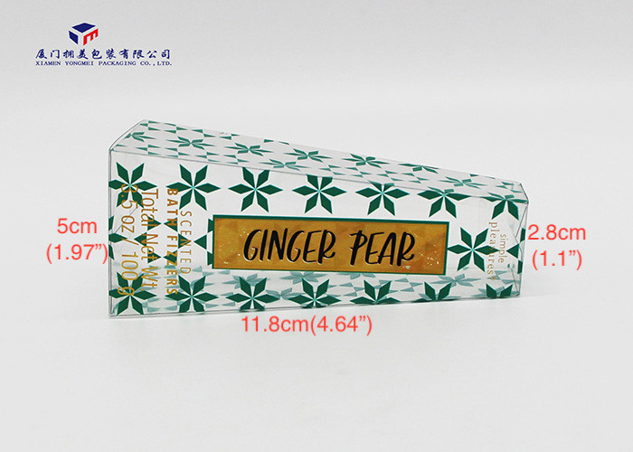 Trapezoid Design PVC Transparent Box Custom Made Plastic Boxes Offset Printing