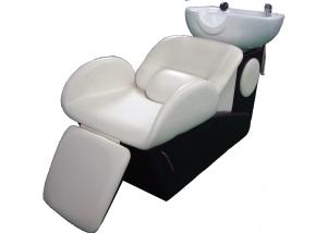Quality Adjustable Beauty Salon Shampoo Chairs With Footrest , Pu Leather Materials wholesale