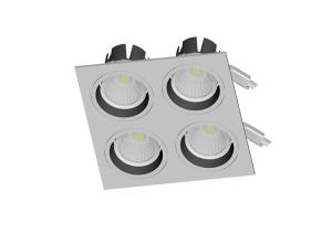 Quality 2016 square design 4*7w COB LED Ceiling Downlight dia.170*170*H70 15°/25°/38°/60° wholesale