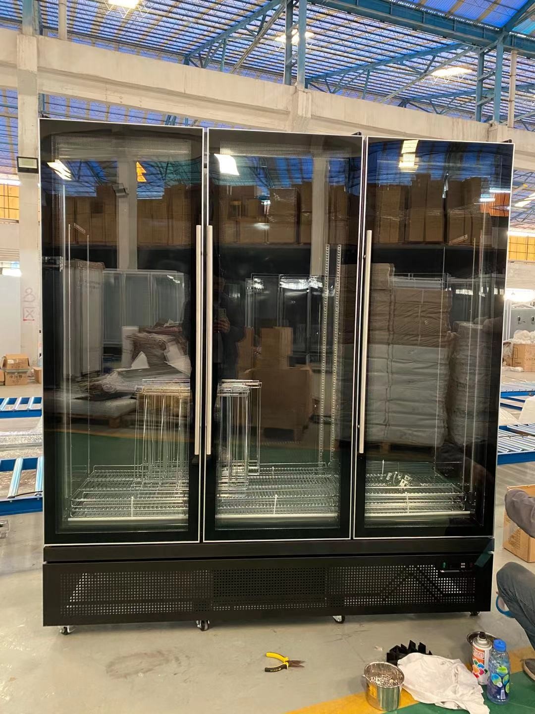 Supermarket glass door beverage Cabinets Commercial Refrigerator beer cooler upright used display refrigerator